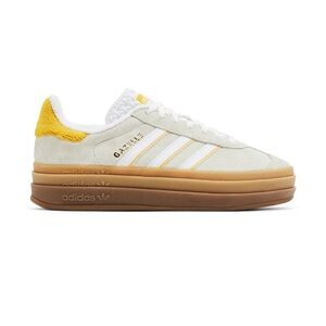 Adidas Gazelle Platform in White and Yellow